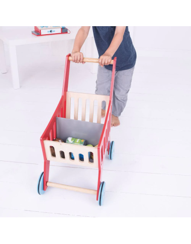 Bigjigs medinis prekybos vežimėlis - Mediniai žaislai vaikams