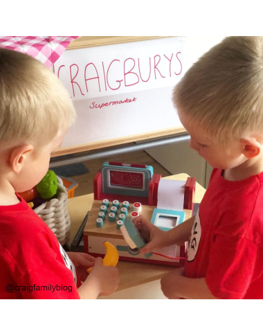 Bigjigs medinis kasos aparatas - Mediniai žaislai vaikams nuo 3 metų Bigjigs medinis kasos aparatas - Mediniai žaislai vaikams nuo 3 metų