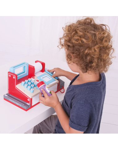 Bigjigs medinis kasos aparatas - Mediniai žaislai vaikams nuo 3 metų Bigjigs medinis kasos aparatas - Mediniai žaislai vaikams nuo 3 metų