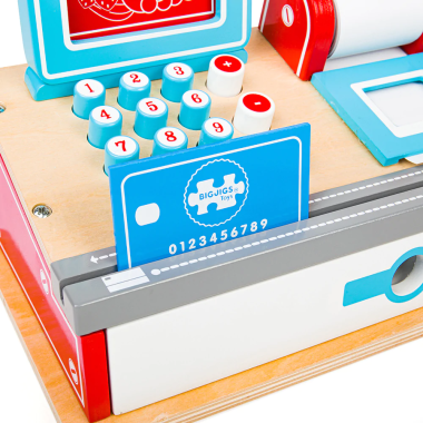 Bigjigs medinis kasos aparatas - Mediniai žaislai vaikams nuo 3 metų