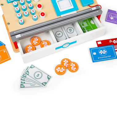 Bigjigs medinis kasos aparatas - Mediniai žaislai vaikams nuo 3 metų