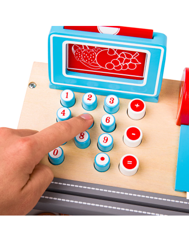 Bigjigs medinis kasos aparatas - Mediniai žaislai vaikams nuo 3 metų Bigjigs medinis kasos aparatas - Mediniai žaislai vaikams nuo 3 metų