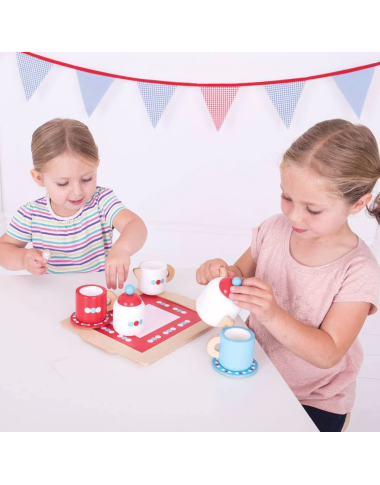 Bigjigs medinis arbatėlės rinkinys - Mediniai žaislai vaikams nuo 3 metų