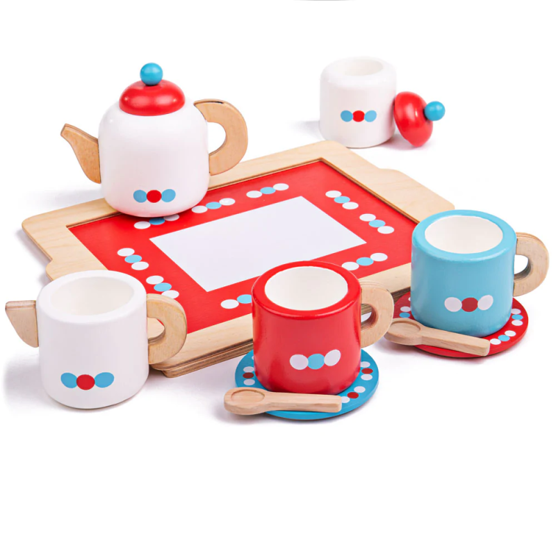 Bigjigs medinis arbatėlės rinkinys - Mediniai žaislai vaikams nuo 3 metų