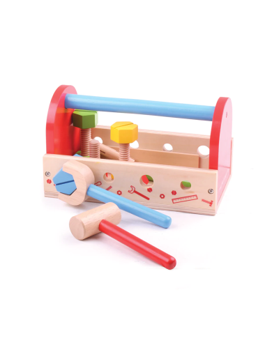 Bigjigs medinis meistro lagaminas - Mediniai žaislai vaikams