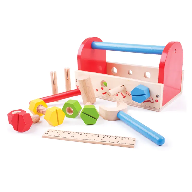 Bigjigs medinis meistro lagaminas - Mediniai žaislai vaikams