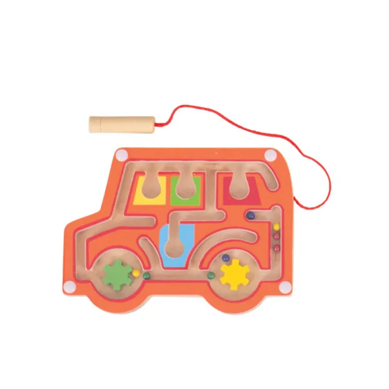 Bigjigs medinis magnetinis labirintas Mašina - Mediniai lavinamieji žaislai Bigjigs medinis magnetinis labirintas Mašina - Mediniai lavinamieji žaislai