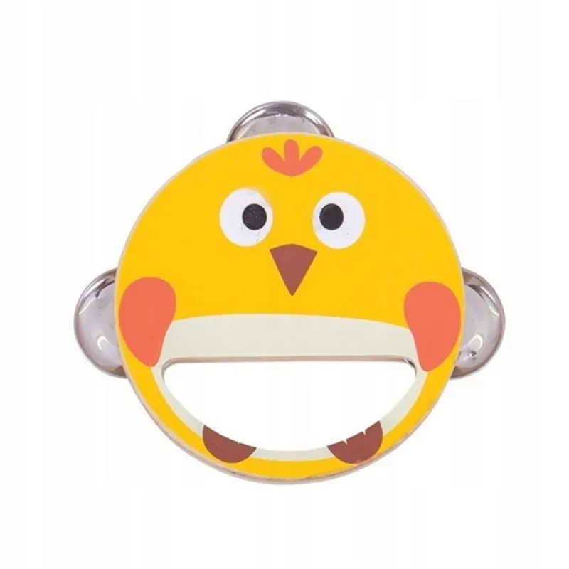 Bigjigs vaikiškas tambūrinas Viščiukas - Muzikos instrumentai vaikams Bigjigs vaikiškas tambūrinas Viščiukas - Muzikos instrumentai vaikams