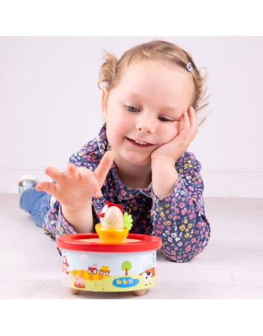 Bigjigs muzikinė dėžutė Ūkis - Muzikiniai žaislai vaikams vaikams nuo 3 metų