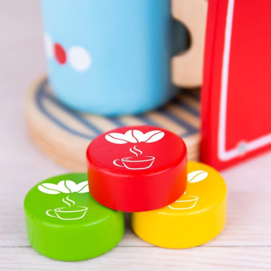 Bigjigs medinis Kavos aparatas - Mediniai žaislai vaikams