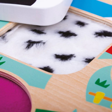 Tidlo medinė sensorinė formų dėlionė Ūkis - Lavinamosios medinės dėlionės vaikams