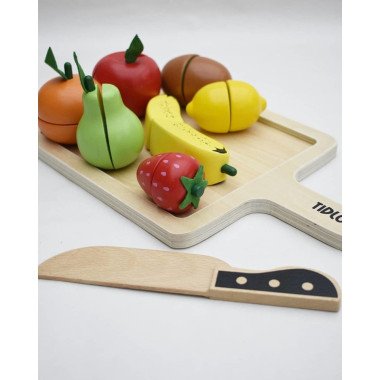 Tidlo mediniai pjaustomi vaisiai - Mediniai žaislai vaikams nuo 3 metų