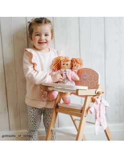 Tidlo medinė maitinimo kėdutė lėlei - Mediniai žaislai vaikams