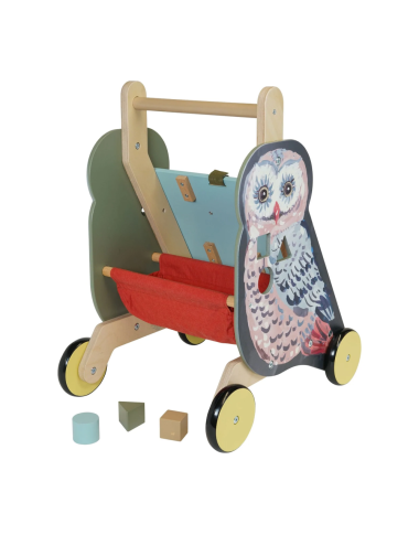 Manhattan Toy medinis stumdukas Pelėda - Mediniai lavinamieji žaislai Manhattan Toy medinis stumdukas Pelėda - Mediniai lavinamieji žaislai