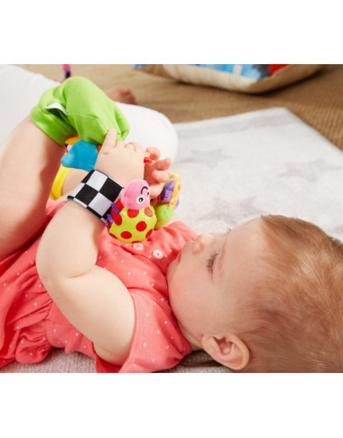 Lamaze barškučių rinkinys ant riešo ir kojų Vabalėliai - Lavinamieji žaislai kūdikiams