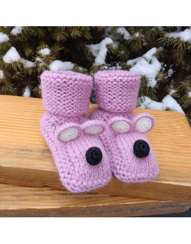 Alpakos vilnos tapukai Peliukai - Vilnonės kojinės kūdikiams Alpakos vilnos tapukai Peliukai - Vilnonės kojinės kūdikiams