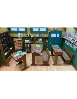 The Mouse Mansion klasės baldai - Kūrybiniai žaislai vaikams nuo 6 metų