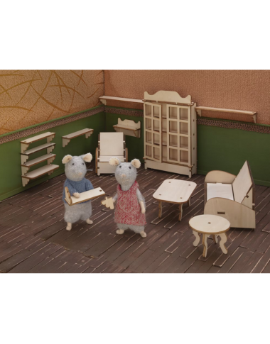 The Mouse Mansion svetainės baldai - Kūrybiniai žaislai vaikams nuo 6 metų