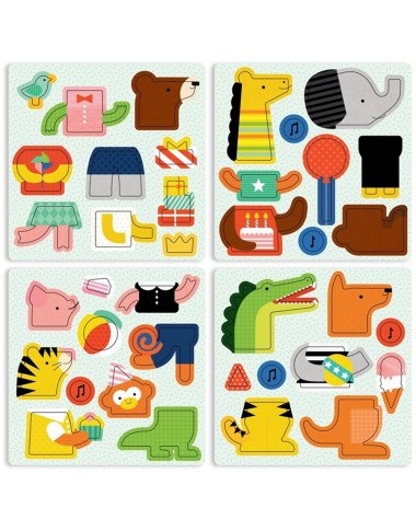 Petit Collage magnetukų rinkinys - Magnetinės dėlionės vaikams nuo 3 metų