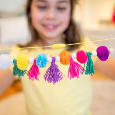 Pompomsų vėrinio gamybos rinkinys - Rankdarbių rinkiniai vaikams