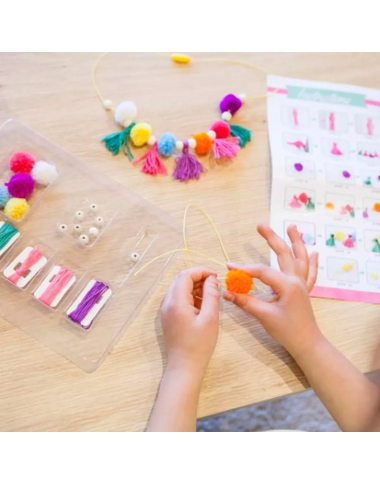 Pompomsų vėrinio gamybos rinkinys - Rankdarbių rinkiniai vaikams