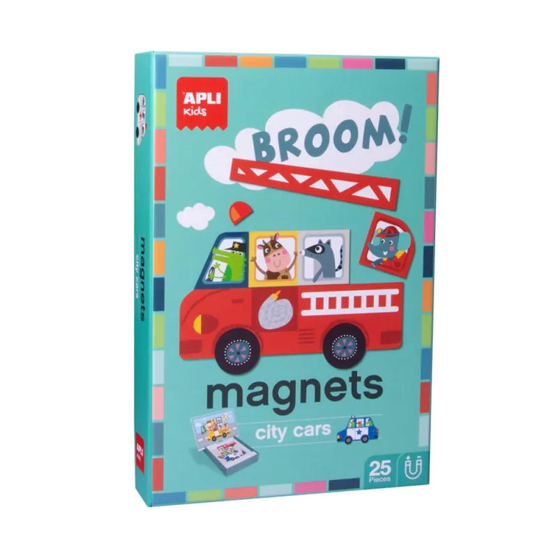 Magnetinis žaidimas-dėlionė MAŠINOS - Magnetinės dėlionės vaikams