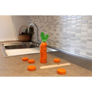 Milaniwood žaidimas Chop The Carrot - Edukaciniai mediniai žaidimai