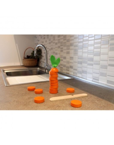 Milaniwood žaidimas Chop The Carrot - Edukaciniai mediniai žaidimai