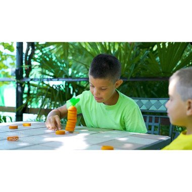 Milaniwood žaidimas Chop The Carrot - Edukaciniai mediniai žaidimai