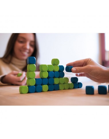 Milaniwood žaidimas Connecting Cubes - Edukaciniai mediniai žaidimai