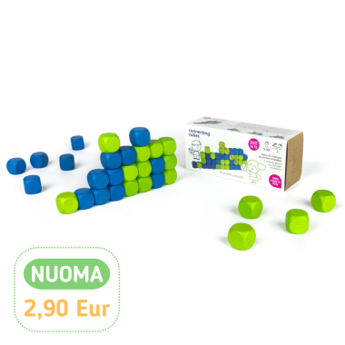 Milaniwood žaidimas Connecting Cubes - Edukaciniai mediniai žaidimai