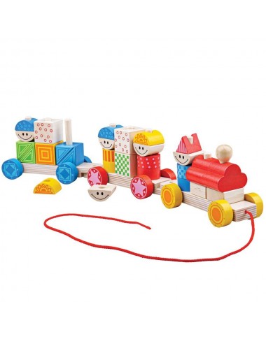 Bigjigs medinis lavinamasis traukinukas - Mediniai lavinamieji žaislai