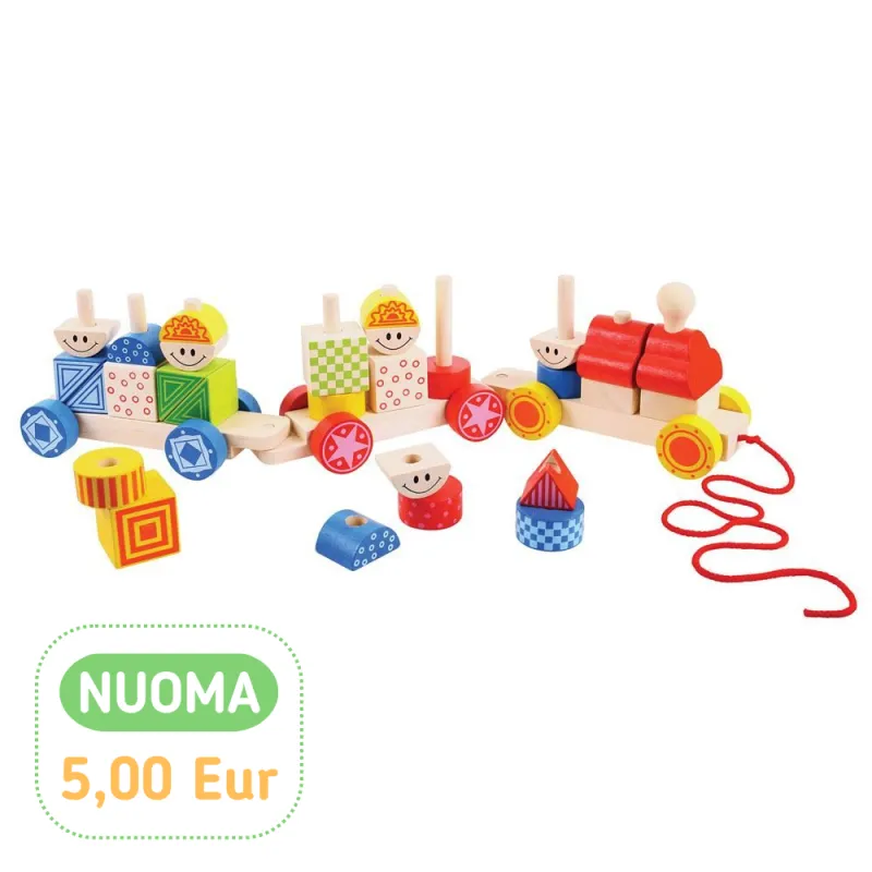 Bigjigs medinis lavinamasis traukinukas - Mediniai lavinamieji žaislai Bigjigs medinis lavinamasis traukinukas - Mediniai lavinamieji žaislai