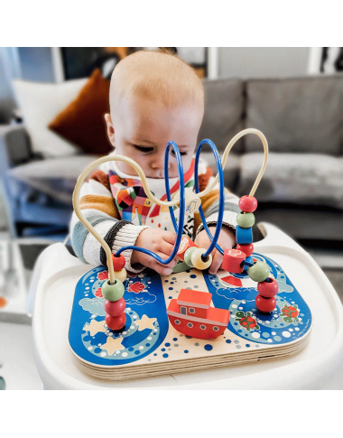 Bigjigs medinis ergoterapinis labirintas - Mediniai lavinamieji žaislai vaikams