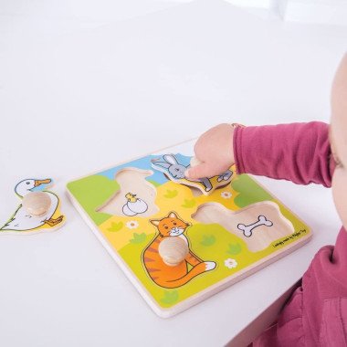 Bigjigs medinė formų dėlionė - Lavinamosios medinės dėlionės vaikams