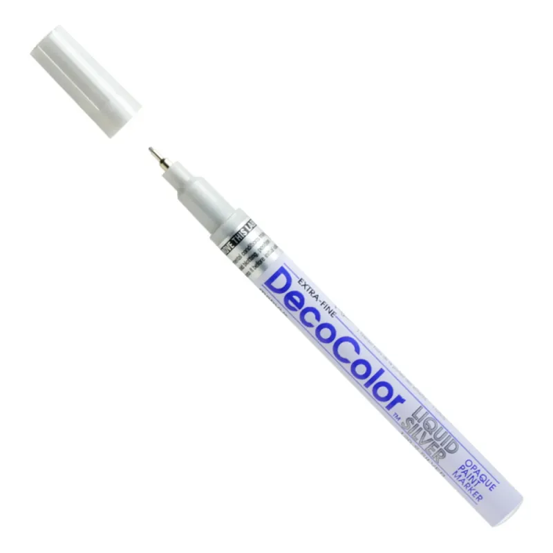 Markeris įvairių paviršių dekoravimui Marvy Decocolor Extra Fine Silver - Kanceliarinės prekės vaikams Markeris įvairių paviršių dekoravimui Marvy Decocolor Extra Fine Silver - Kanceliarinės prekės vaikams