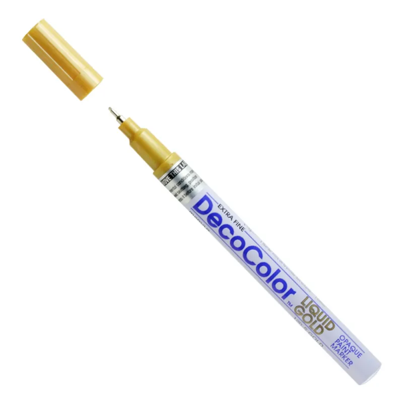 Markeris įvairių paviršių dekoravimui Marvy Decocolor Extra Fine Gold - Kanceliarinės prekės vaikams
