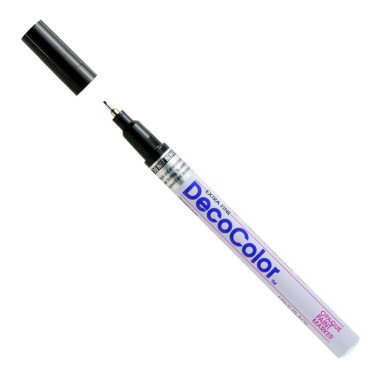 Markeris įvairių paviršių dekoravimui Marvy Decocolor Extra Fine Black - Kanceliarinės prekės vaikams