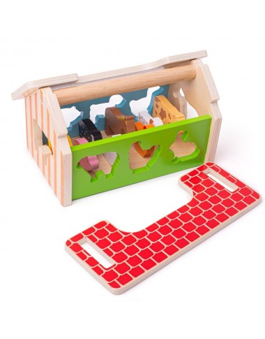 Bigjigs koka figūru šķirotājs - Koka rotaļlietas - Lapute.lt