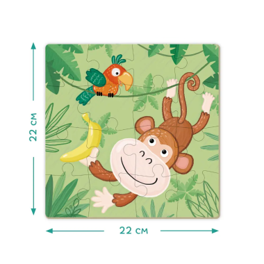 Dodo dėlionė vaikams Beždžionėlė (16 det.) - Dėlionės vaikams nuo 3 metų