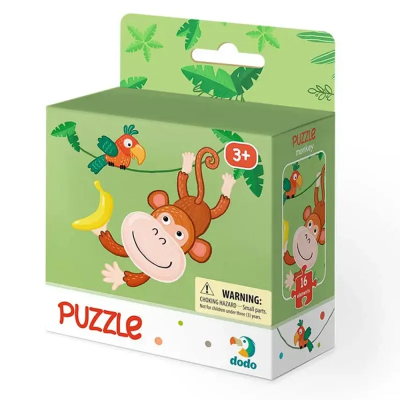 Dodo dėlionė vaikams Beždžionėlė (16 det.) - Dėlionės vaikams nuo 3 metų