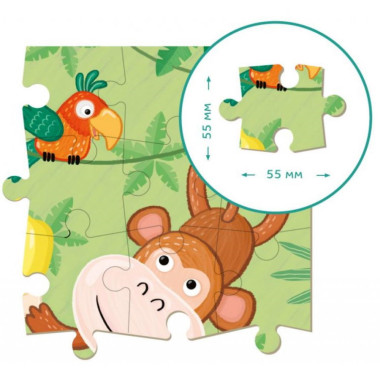 Dodo dėlionė vaikams Beždžionėlė (16 det.) - Dėlionės vaikams nuo 3 metų