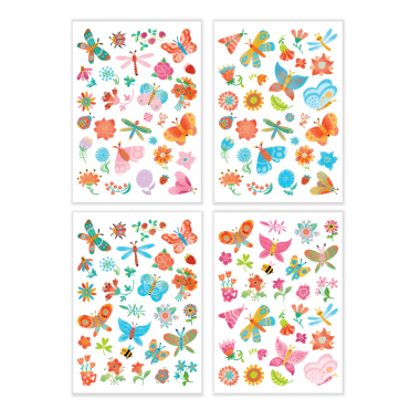 Dodo vaikiškos laikinos tatuiruotės Gėlės - Laikinos tatuiruotės vaikams