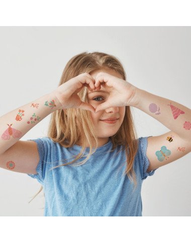 Dodo vaikiškos laikinos tatuiruotės Gėlės - Laikinos tatuiruotės vaikams