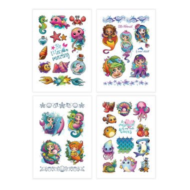 Dodo vaikiškos laikinos tatuiruotės Ant bangų - Laikinos tatuiruotės vaikams