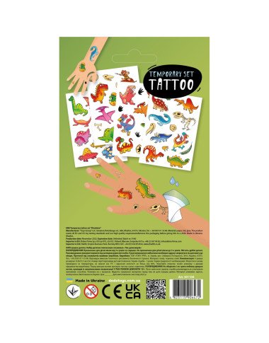 Dodo vaikiškos laikinos tatuiruotės Dinozaurai - Laikinos tatuiruotės vaikams Dodo vaikiškos laikinos tatuiruotės Dinozaurai - Laikinos tatuiruotės vaikams