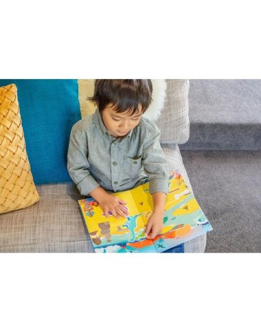 Tiger Tribe daugkartinių lipdukų rinkinys Dinozaurų sala - Daugkartiniai lipdukai vaikams