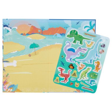 Tiger Tribe daugkartinių lipdukų rinkinys Dinozaurų sala - Daugkartiniai lipdukai vaikams