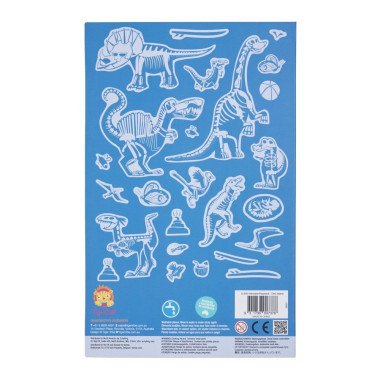 Tiger Tribe daugkartinių lipdukų rinkinys Dinozaurų sala - Daugkartiniai lipdukai vaikams