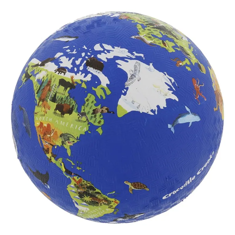 Crocodile Creek vaikiškas guminis kamuolys Gaublys (18 cm) - Kamuoliai vaikams